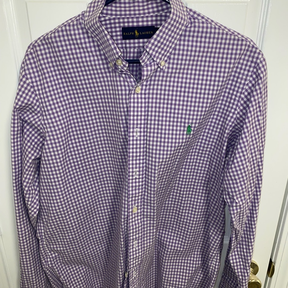 Ralph Lauren Men's Purple Gingham Shirt